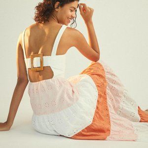Anthropologie Alston Eyelet Maxi Dress